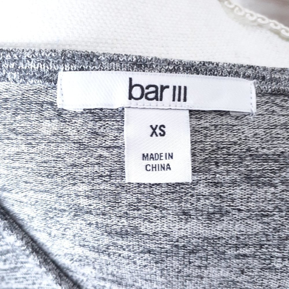 Bar III Bodycon Dress XS Cross Front Charcoal Heather 978 - Picture 4 of 6